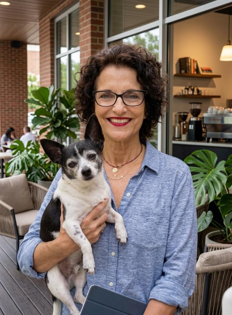 Jill Golle with her dog